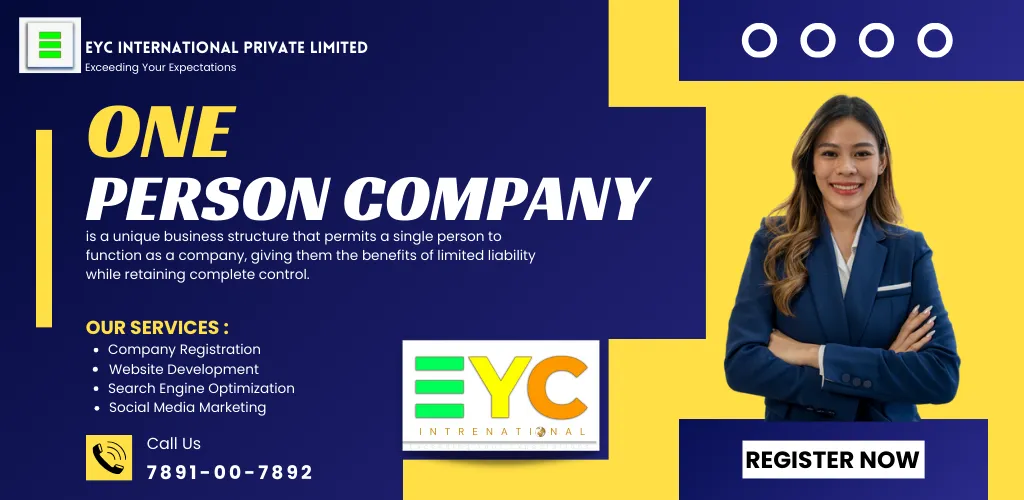 One Person Company (OPC) Registration